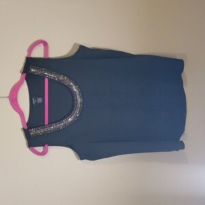 Verve Ami Black Tank Top with Silver Embellishments